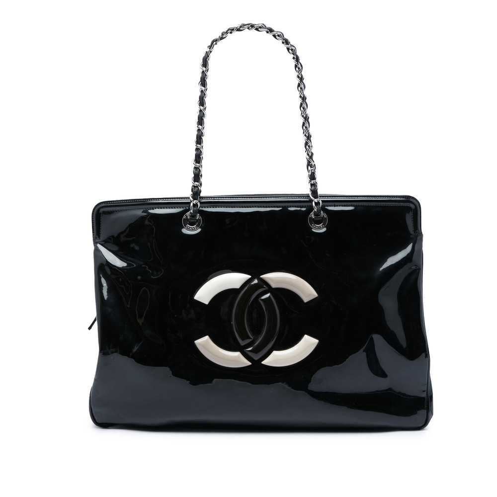 Pre-Loved Chanel CC Patent Lipstick Ligne Tote